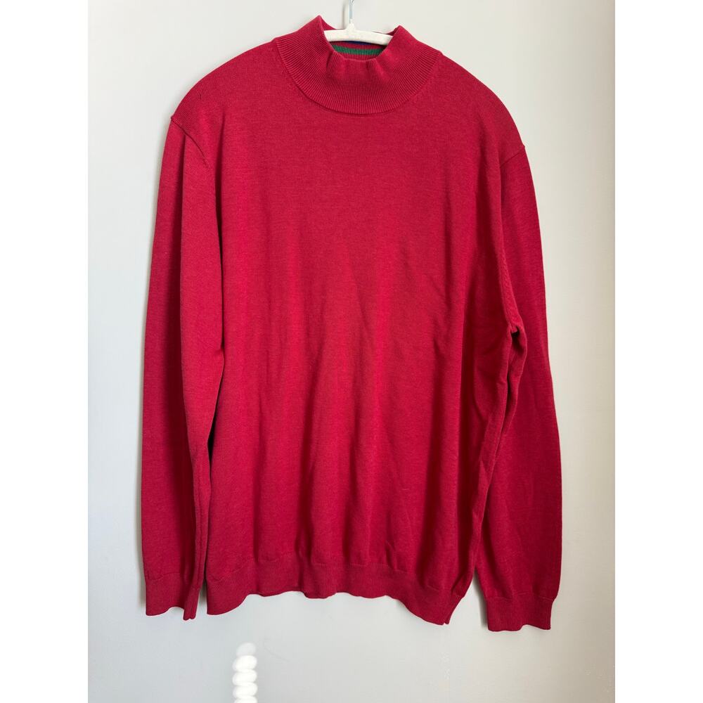 Paul Frederick 100% Supima Cotton Mock Neck Sweater Size XL
